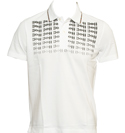Boss Hugo Boss White Pique Polo Shirt with Printed Design (Pesco)