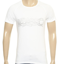 Boss Hugo Boss White T-Shirt with Printed Logo (Shirt SS)