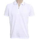 Hugo Boss White Zip Fastening Pique Polo Shirt (Verona 03)
