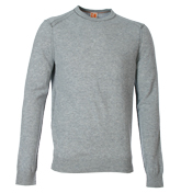 Boss Karon Grey Crew Neck Sweater