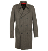 Boss Marke Dark Grey Herringbone Jacket