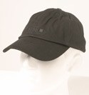 Mens Black Canvas Baseball Cap - Orange Label