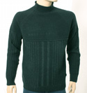 Boss Mens Black High Neck Ribbed Design Wool Sweater