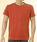 Boss Mens Burnt Orange & Gold Short Sleeve Cotton T-Shirt - Orange Label