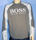 Boss Mens Dark & Light Grey Long Sleeve T-Shirt (Green Label)