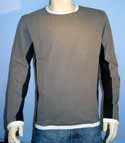 Boss Mens Dark Grey Round Neck Cotton Long Sleeve T-Shirt
