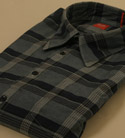 Boss Mens Navy Check Long Sleeve Cotton Shirt - Orange Label