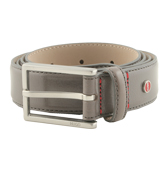 Mid Grey Leather Buckle Belt (Dalmellato)