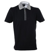Boss Navy 1/4 Zip Polo Shirt (Verona)