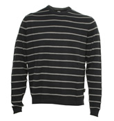 Boss Navy and Grey Stripe Sweater (Nummy)