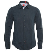 Navy Stripe Long Sleeve Shirt (Cliff)