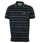 Boss Navy Stripe Polo Shirt (Patrick 1)