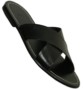 Boss Ofelio Black Leather Sandals