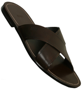 Boss Ofelio Dark Brown Leather Sandals
