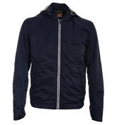 Boss Okito-W Navy Hooded Windbreaker Jacket