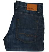 (Orange 40) Dark Denim Comfort Fit Jeans -
