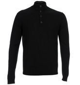 Boss Pago Black 4-Button Fastening Sweater