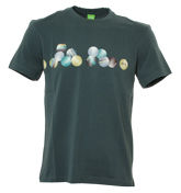 Boss Petrol Blue T-Shirt with Golf Ball Design