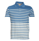 Boss Philippe Blue and Beige Polo Shirt