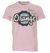 Pink T-Shirt with Printed Logo (Treff)