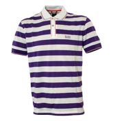 Purple and White Stripe Polo Shirt (Janis 24)