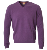 Boss Purple V-Neck Sweater (Adermo)