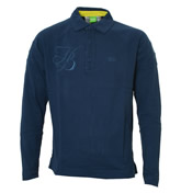 Boss Royal Blue Long Sleeve Polo Shirt (Pirtan)