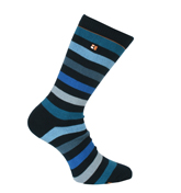 Boss RS Design Navy, Blue and Black Stripe Socks