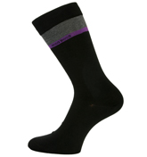 S Design Black Panel Socks (1 Pair)