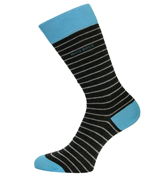 S Design Grey and Aqua Socks (1 Pair)