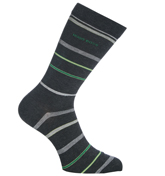 Boss S Design Grey and Green Stripe Socks (1 Pair)