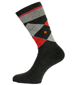 Boss S Design Mid Grey Argyle Pattern Socks (1