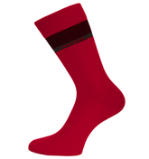 S Design Red Panel Socks (1 Pair)