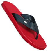Shoreline III Red and Navy Flip Flops