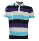 Boss Varenna 13 Coloured Stripe Pique Polo Shirt