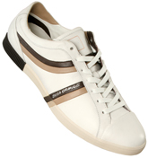 Boss White and Brown Trainer Shoes (Oliviero)