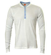 White Long Sleeve Ribbed T-Shirt (Tede)