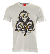 Boss White T-Shirt with Printed Design (Kick 2)