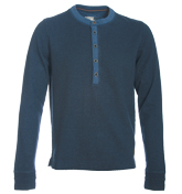 Willmer Dark Blue Sweatshirt with Button