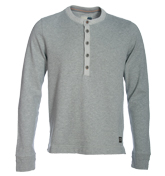 Boss Willmer Grey Sweatshirt with Button Fastening