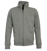 Boss Zafir Grey Full Zip Hooded Sweatshirt