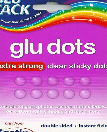 Bostik Extra Strength Sticki Dots 10mm Pack of 64 - Color: Clear