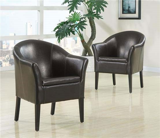 Armchair in Dark Brown Leather