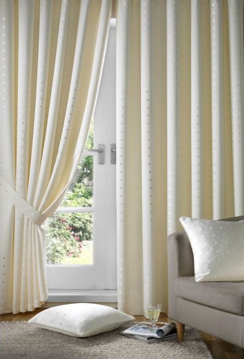 Cream - Tape Heading -Lined Curtains