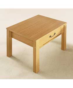 Limed Oak Effect End Table and Drawer