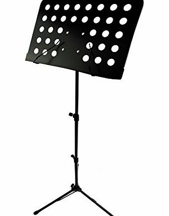 Boston Orchestral Sheet Music Stand with Adjustable Height amp; Angle - Black Metal