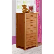 boston Solid Birch 6 Drawer Chest