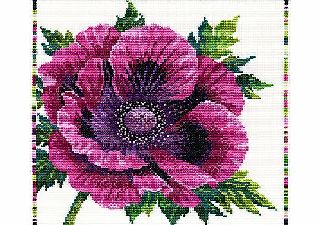 Bothy Threads Purple Poppy Cross Stitch Kit