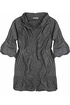 Ruched rain coat