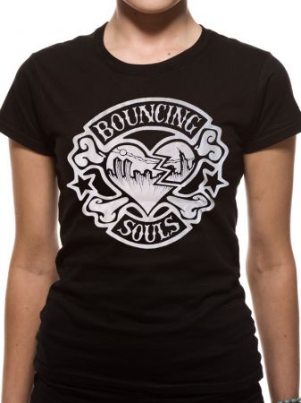 Bouncing Souls (Rocker Heart) Fitted T-shirt